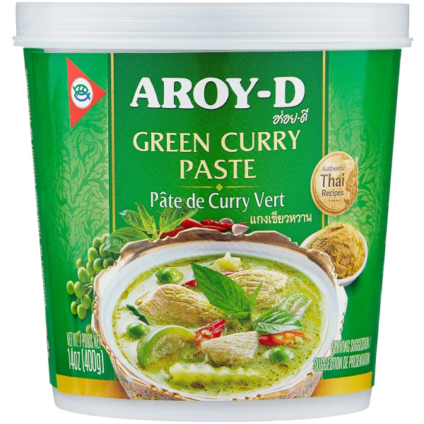 Паста карри зеленая 400 г AROY-D (24 шт/ кор.)