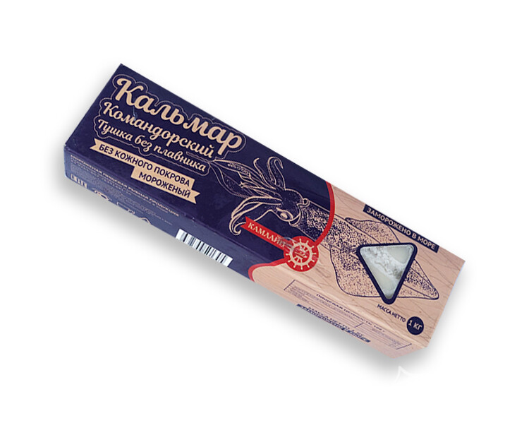 Кальмар командорский очищ.б/к б/п с/м 1 кг /21 кг
