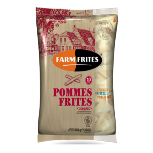 Картофель фри Farm Frites 10*10мм 2,5 кг.(кат.А)(5 шт/кор)