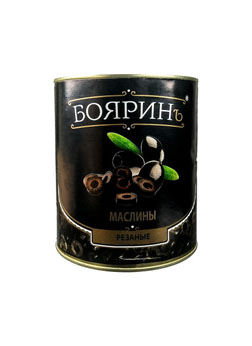 Маслины резаные  ж/б 3100 мл Бояринъ  ( 6 шт/кор)