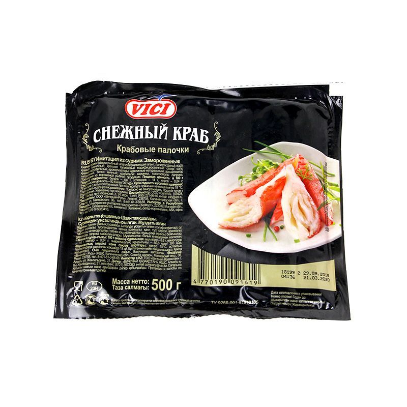 Крабовые палочки Снежный краб, 0,5 VICI (6 шт/кор)