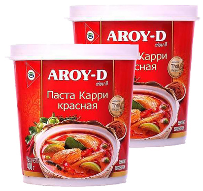Паста карри красная 400 г AROY-D  (24шт/кор)
