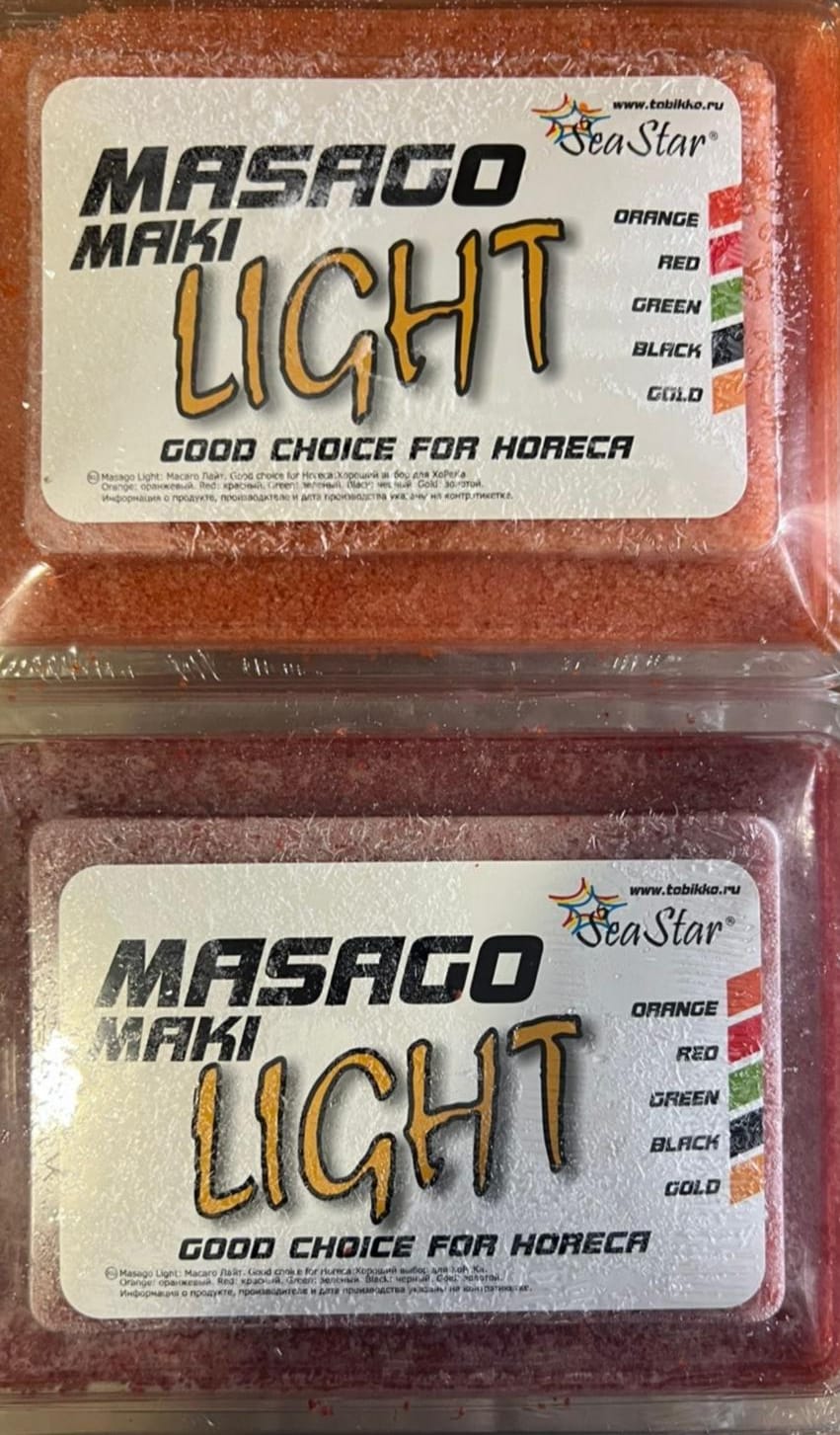 Икра Масаго Маки Лайт оранжевая 500 гр.(20 шт/кор)
