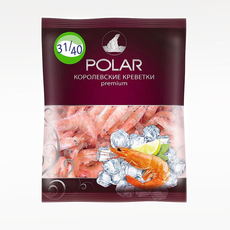 Креветка Polar 31/40 в панцире с/г , 0,800 кг (8 шт/кор)