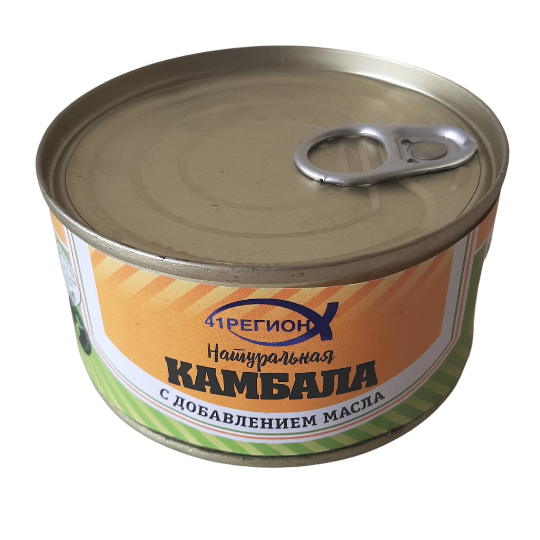 Камбала натуральная с маслом ж/б /180 гр. (24 шт/ кор)